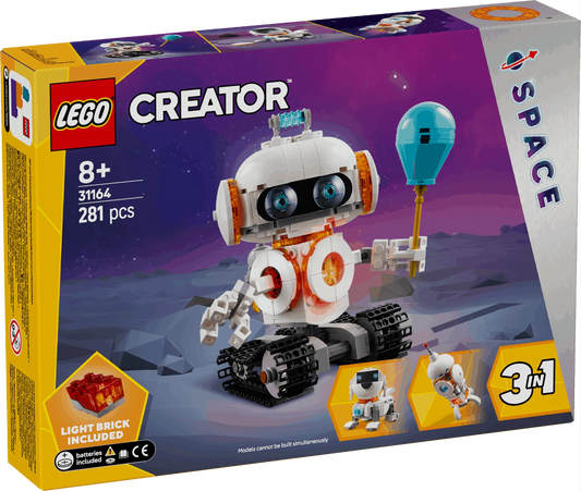 Curious Minds Toys & Games > Toys > Construction Toys > Interlocking Blocks > LEGO > LEGO Creator Lego Creator 3 in 1 31164 Space Robot Rebuildable Toy for Ages 8 & Up