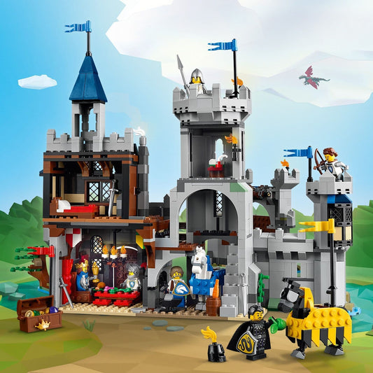 Curious Minds Toys & Games > Toys > Construction Toys > Interlocking Blocks > LEGO > LEGO Creator Lego Creator 3 in 1 31168 Medieval Horse Knight Castle for Ages 9 & Up