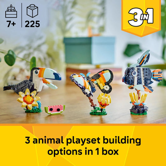 Curious Minds Toys & Games > Toys > Construction Toys > Interlocking Blocks > LEGO > LEGO Creator Lego Creator 3 in 1 31173 Wild Animals: Tropical Toucan for Age 7 & Up