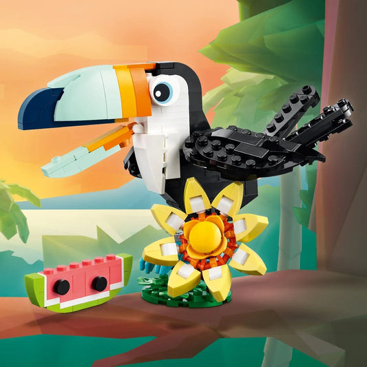 Curious Minds Toys & Games > Toys > Construction Toys > Interlocking Blocks > LEGO > LEGO Creator Lego Creator 3 in 1 31173 Wild Animals: Tropical Toucan for Age 7 & Up