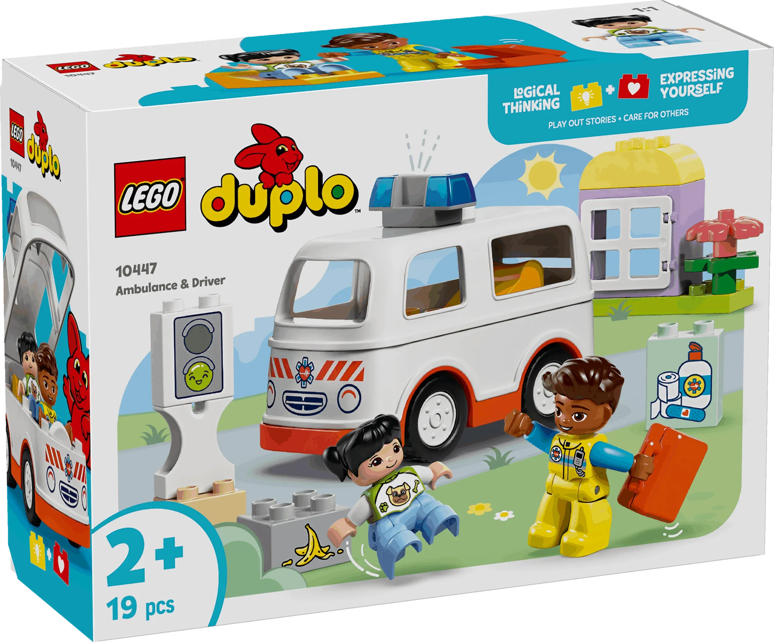 Curious Minds Toys & Games > Toys > Construction Toys > Interlocking Blocks > LEGO > LEGO Duplo Lego Duplo 10447 Ambulance & Driver Playset for Toddlers Ages 2 and Up