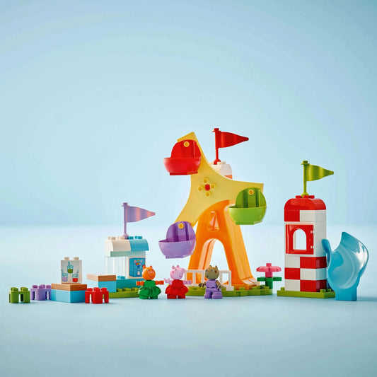 Curious Minds Toys & Games > Toys > Construction Toys > Interlocking Blocks > LEGO > LEGO Duplo Lego Duplo 10453 Peppa Pig Funfair Playset for Toddlers Ages 2 and Up