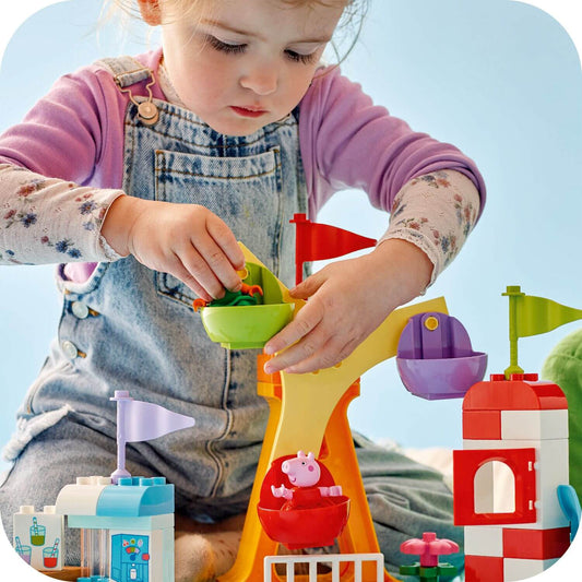 Curious Minds Toys & Games > Toys > Construction Toys > Interlocking Blocks > LEGO > LEGO Duplo Lego Duplo 10453 Peppa Pig Funfair Playset for Toddlers Ages 2 and Up