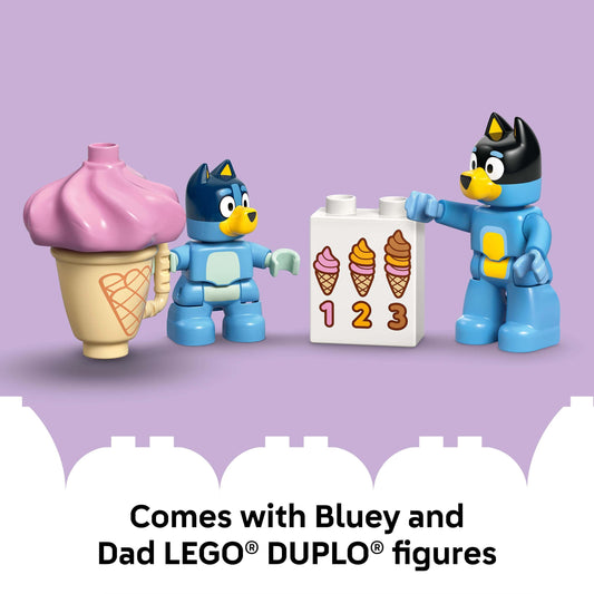 Curious Minds Toys & Games > Toys > Construction Toys > Interlocking Blocks > LEGO > LEGO Duplo Lego Duplo Bluey 10458 Ice Cream Trip with Bluey for Toddlers Ages 2+