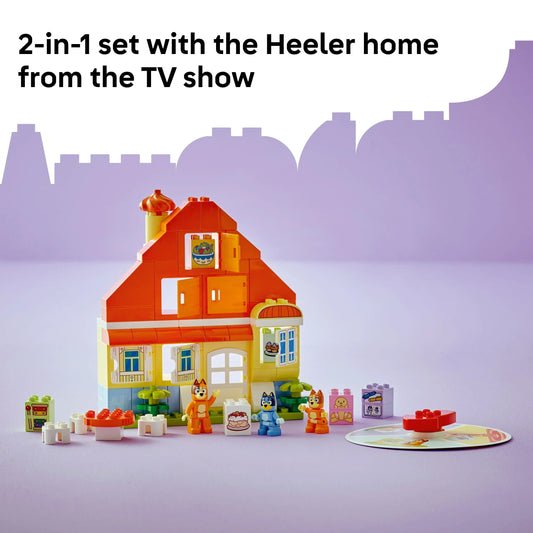 Curious Minds Toys & Games > Toys > Construction Toys > Interlocking Blocks > LEGO > LEGO Duplo Lego Duplo Bluey 10459 Bluey's Family House with Memory Game Ages 3+