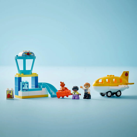 Curious Minds Toys & Games > Toys > Construction Toys > Interlocking Blocks > LEGO > LEGO Duplo Lego Duplo Town 10443 First Time at the Airport Set for Ages 2 and Up