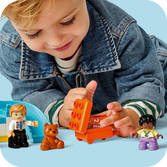Curious Minds Toys & Games > Toys > Construction Toys > Interlocking Blocks > LEGO > LEGO Duplo Lego Duplo Town 10443 First Time at the Airport Set for Ages 2 and Up