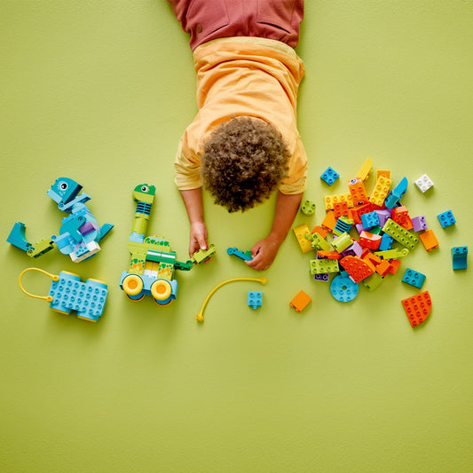 Curious Minds Toys & Games > Toys > Construction Toys > Interlocking Blocks > LEGO > LEGO Duplo Lego Duplo Town 10451 3 in 1 Dinosaurs on Wheels Set for Ages 3 and Up