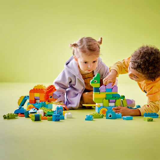 Curious Minds Toys & Games > Toys > Construction Toys > Interlocking Blocks > LEGO > LEGO Duplo Lego Duplo Town 10451 3 in 1 Dinosaurs on Wheels Set for Ages 3 and Up