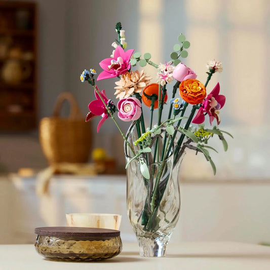 Curious Minds Toys & Games > Toys > Construction Toys > Interlocking Blocks > LEGO > LEGO Flowers Lego Botanicals 10342 Pretty Pink Flower Bouquet for Adults Ages 18+