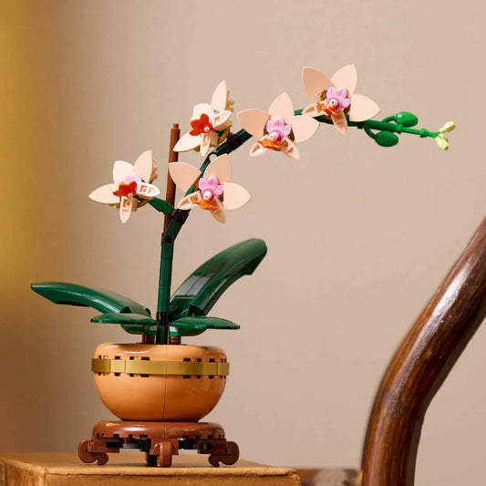 Curious Minds Toys & Games > Toys > Construction Toys > Interlocking Blocks > LEGO > LEGO Flowers Lego Botanicals 10343 Mini Orchid Building Set for Adults Ages 18 & Up