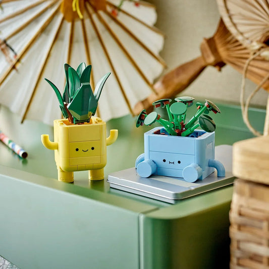 Curious Minds Toys & Games > Toys > Construction Toys > Interlocking Blocks > LEGO > LEGO Flowers Lego Botanicals 10349 Happy Plants Toy Building Kit for Ages 9 and Up