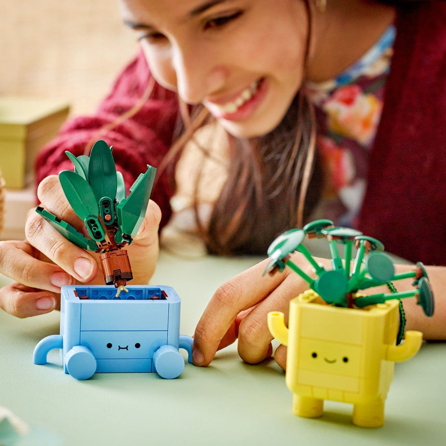 Curious Minds Toys & Games > Toys > Construction Toys > Interlocking Blocks > LEGO > LEGO Flowers Lego Botanicals 10349 Happy Plants Toy Building Kit for Ages 9 and Up