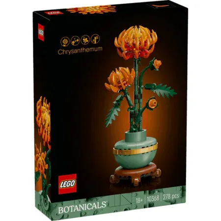 Curious Minds Toys & Games > Toys > Construction Toys > Interlocking Blocks > LEGO > LEGO Flowers Lego Botanicals 10368 Chrysanthemum Model Set for Adults Ages 18 & Up