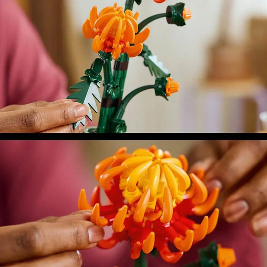 Curious Minds Toys & Games > Toys > Construction Toys > Interlocking Blocks > LEGO > LEGO Flowers Lego Botanicals 10368 Chrysanthemum Model Set for Adults Ages 18 & Up