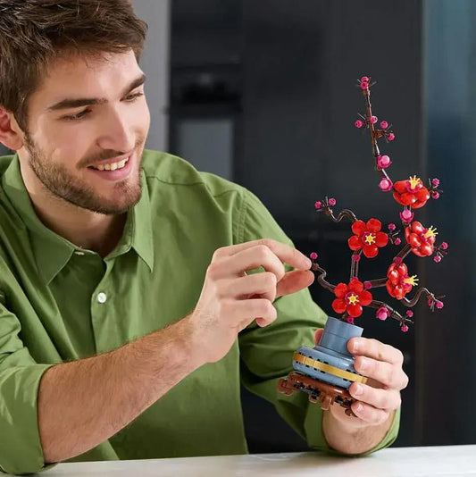 Curious Minds Toys & Games > Toys > Construction Toys > Interlocking Blocks > LEGO > LEGO Flowers Lego Botanicals 10369 Plum Blossom Building Set for Adults Age 18 & Up