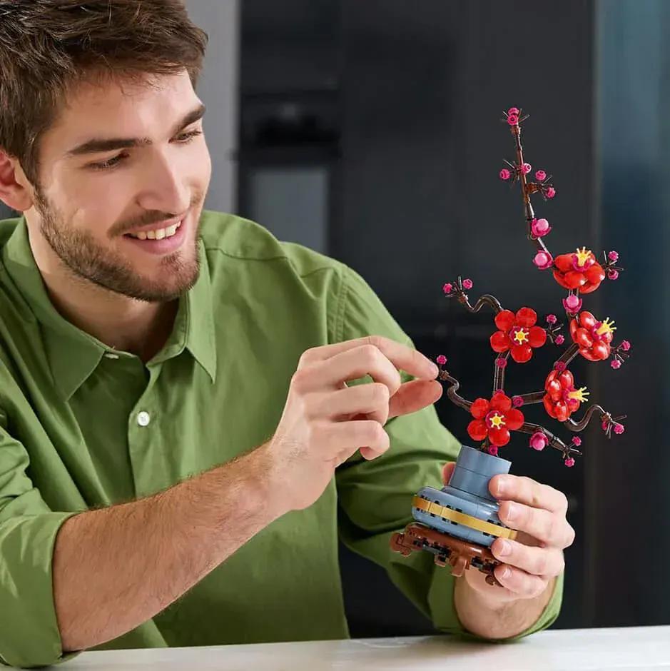 Curious Minds Toys & Games > Toys > Construction Toys > Interlocking Blocks > LEGO > LEGO Flowers Lego Botanicals 10369 Plum Blossom Building Set for Adults Age 18 & Up