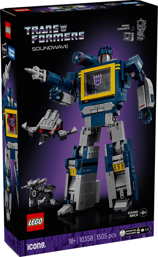 Curious Minds Toys & Games > Toys > Construction Toys > Interlocking Blocks > LEGO > LEGO Icons Lego Icons 10358 Transformers: Soundwave for Collectors Aged 18 and Up