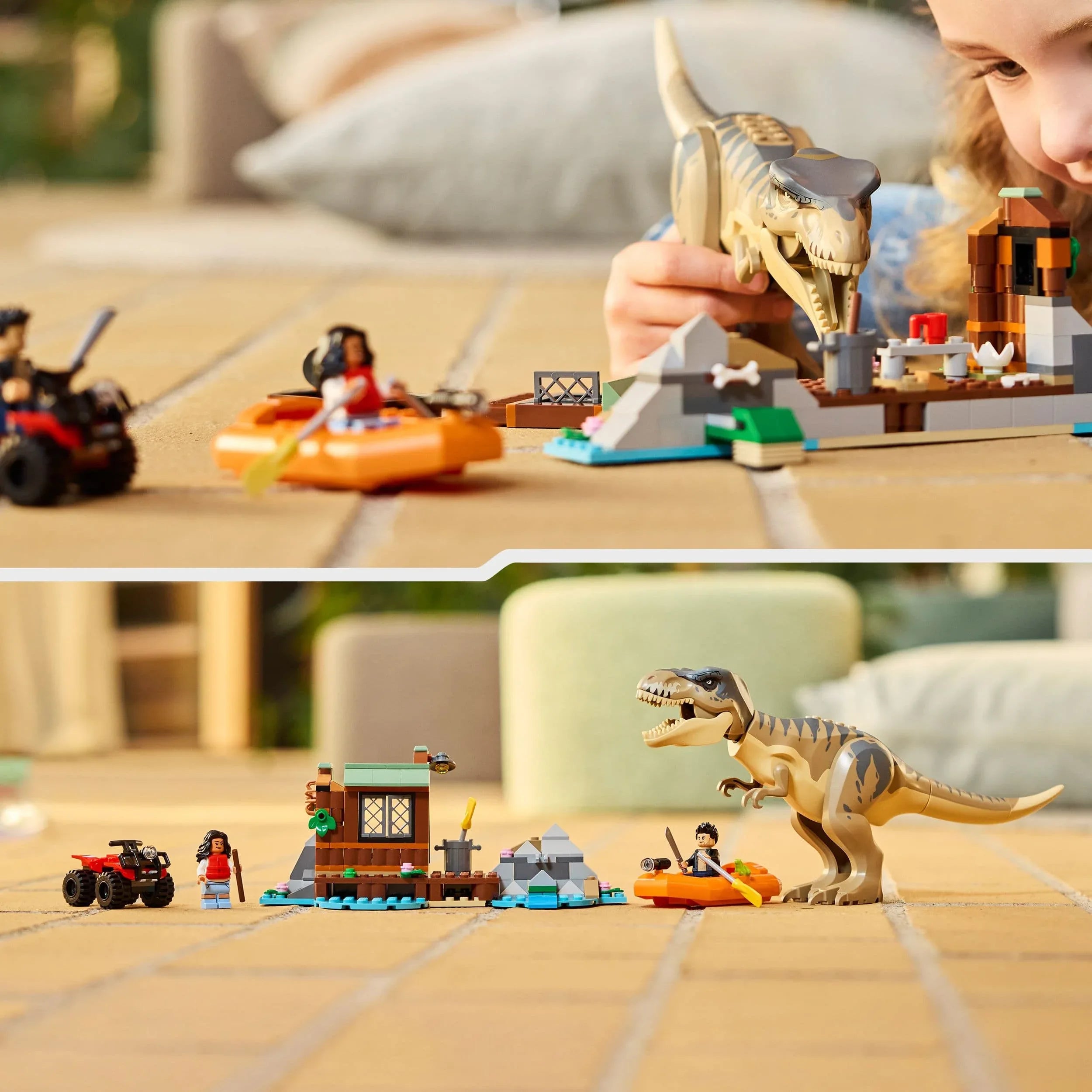 Curious Minds Toys & Games > Toys > Construction Toys > Interlocking Blocks > LEGO > LEGO Jurassic Park Lego Jurassic World 76975 T. rex River Escape Playset for Age 5 and Up