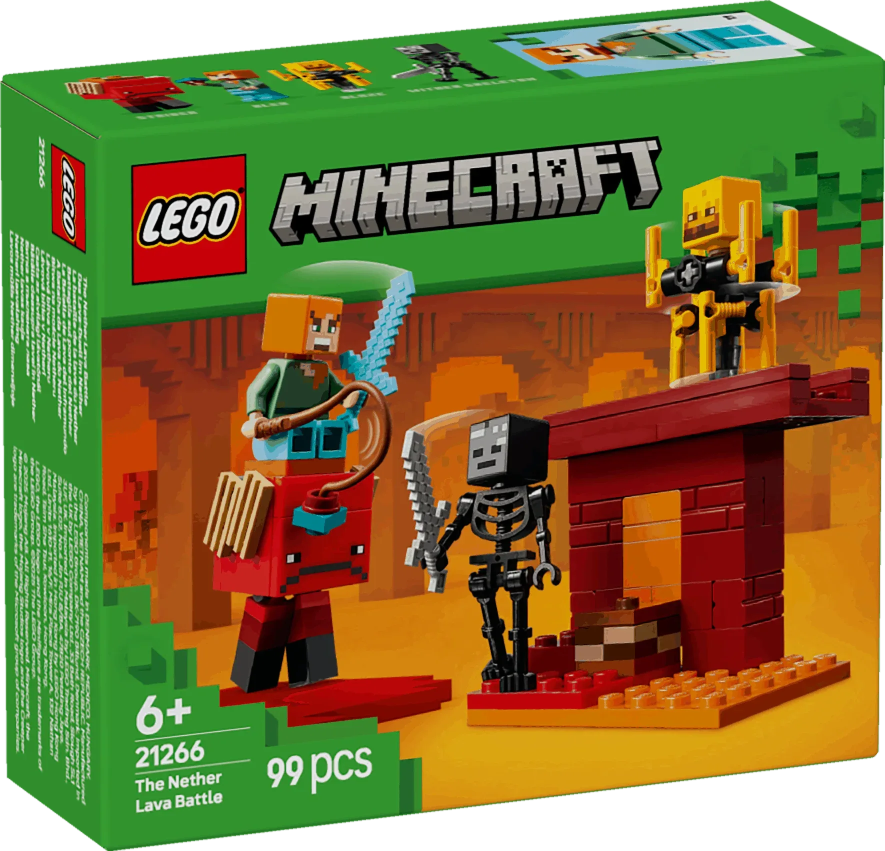 Curious Minds Toys & Games > Toys > Construction Toys > Interlocking Blocks > LEGO > LEGO Minecraft Lego Minecraft 21266 The Nether Lava Battle Playset for Ages 6 and Up