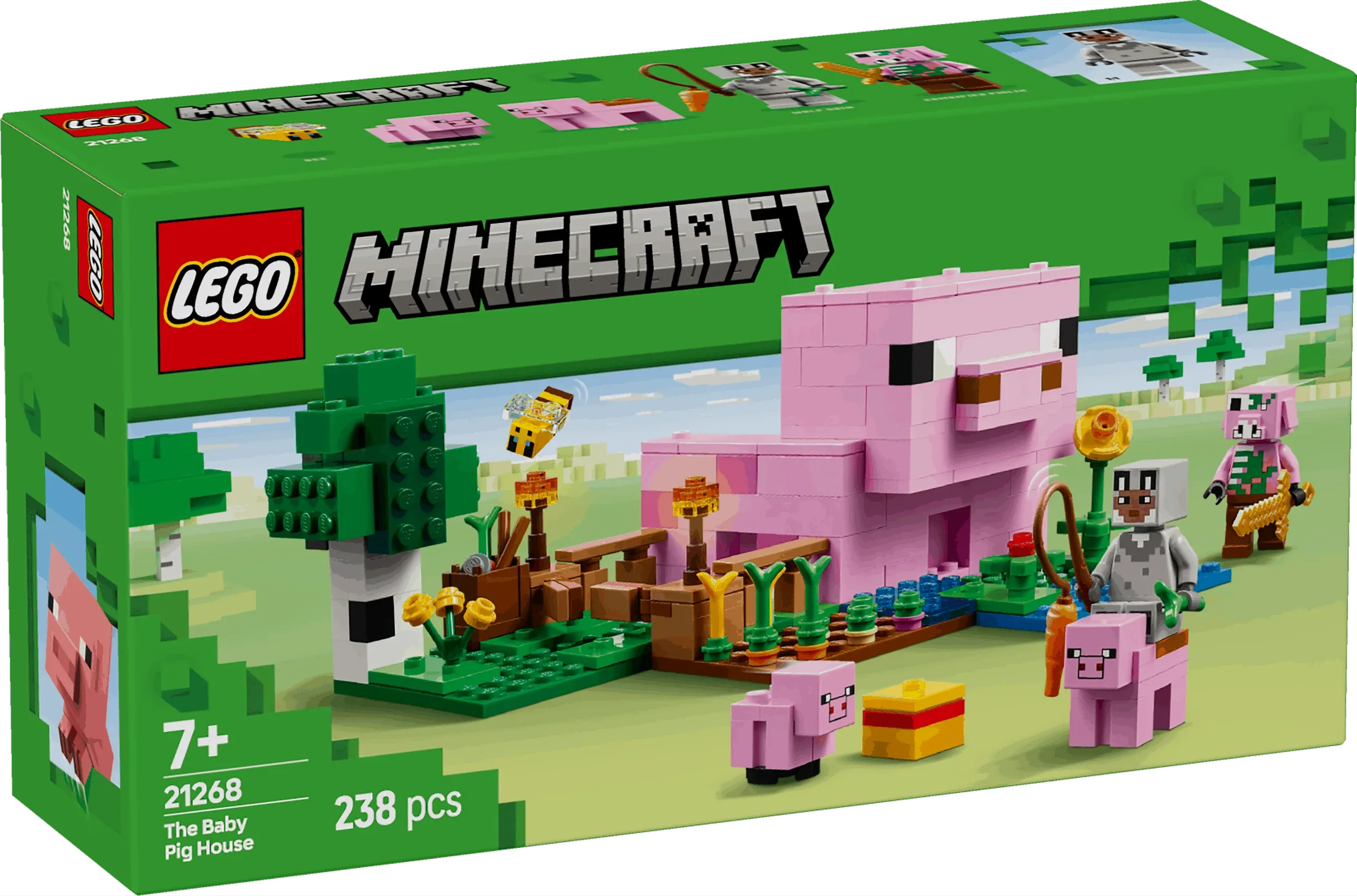 Curious Minds Toys & Games > Toys > Construction Toys > Interlocking Blocks > LEGO > LEGO Minecraft Lego Minecraft 21268 The Baby Pig House Toy Playset for Ages 7 and Up