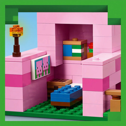 Curious Minds Toys & Games > Toys > Construction Toys > Interlocking Blocks > LEGO > LEGO Minecraft Lego Minecraft 21268 The Baby Pig House Toy Playset for Ages 7 and Up
