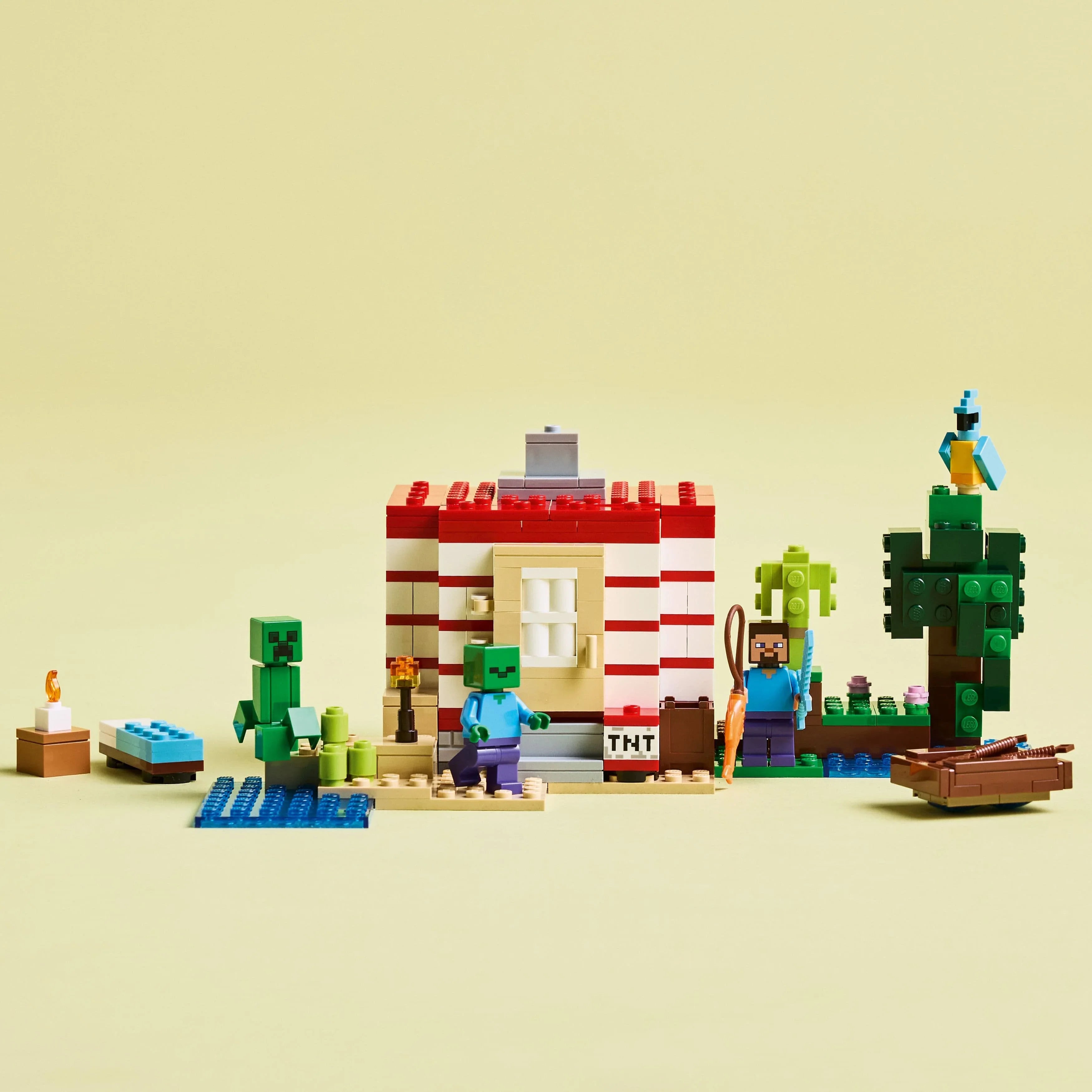 Curious Minds Toys & Games > Toys > Construction Toys > Interlocking Blocks > LEGO > LEGO Minecraft Lego Minecraft 21275 The TNT Jungle House Playset for Ages 8 and Up