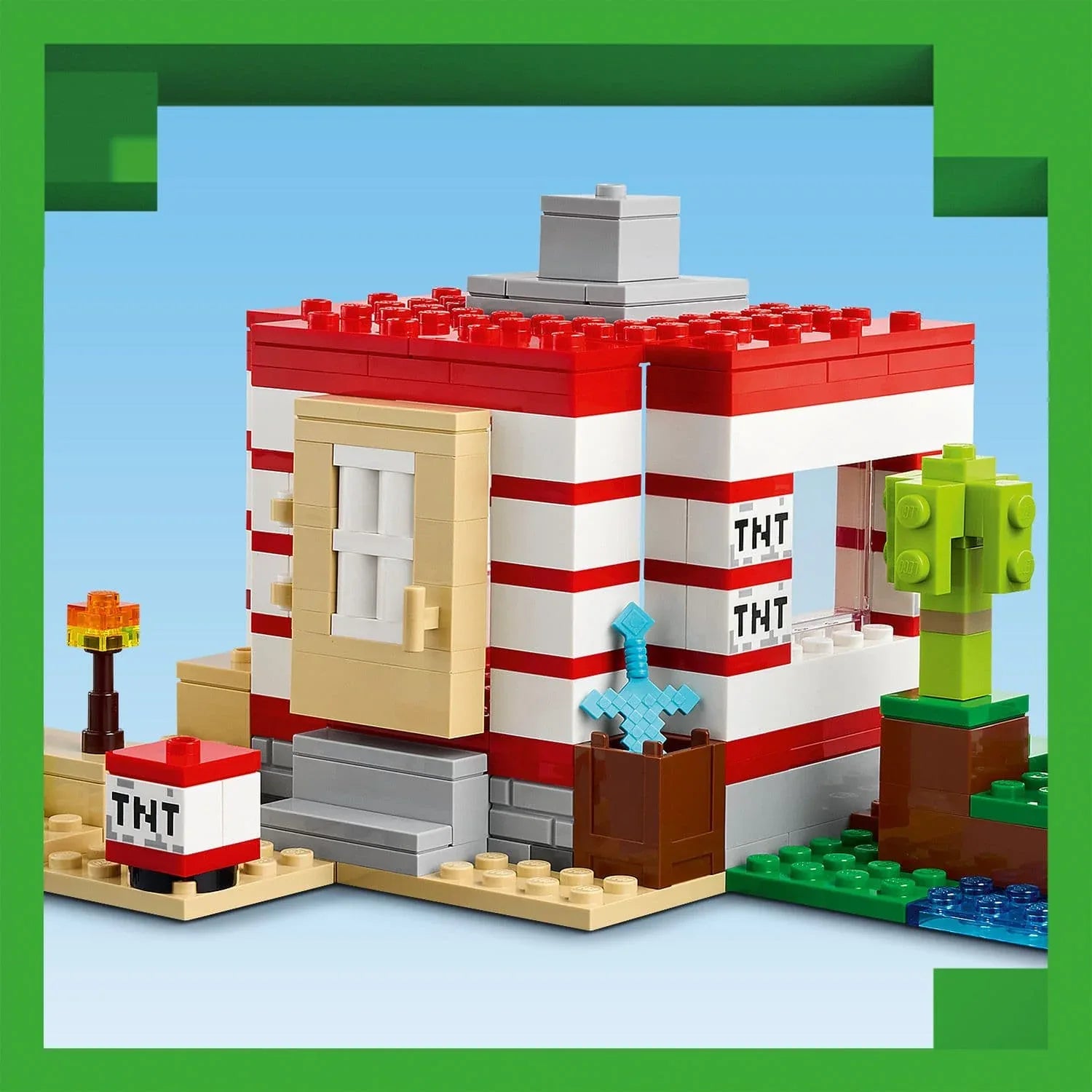 Curious Minds Toys & Games > Toys > Construction Toys > Interlocking Blocks > LEGO > LEGO Minecraft Lego Minecraft 21275 The TNT Jungle House Playset for Ages 8 and Up
