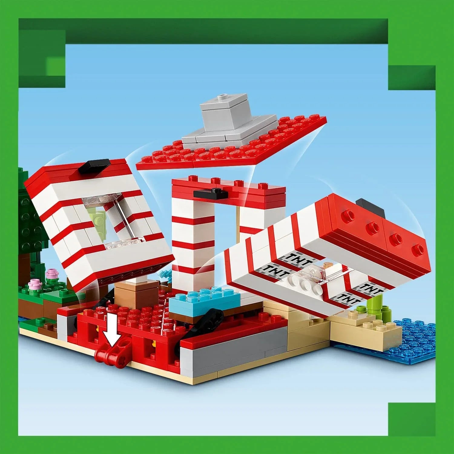 Curious Minds Toys & Games > Toys > Construction Toys > Interlocking Blocks > LEGO > LEGO Minecraft Lego Minecraft 21275 The TNT Jungle House Playset for Ages 8 and Up