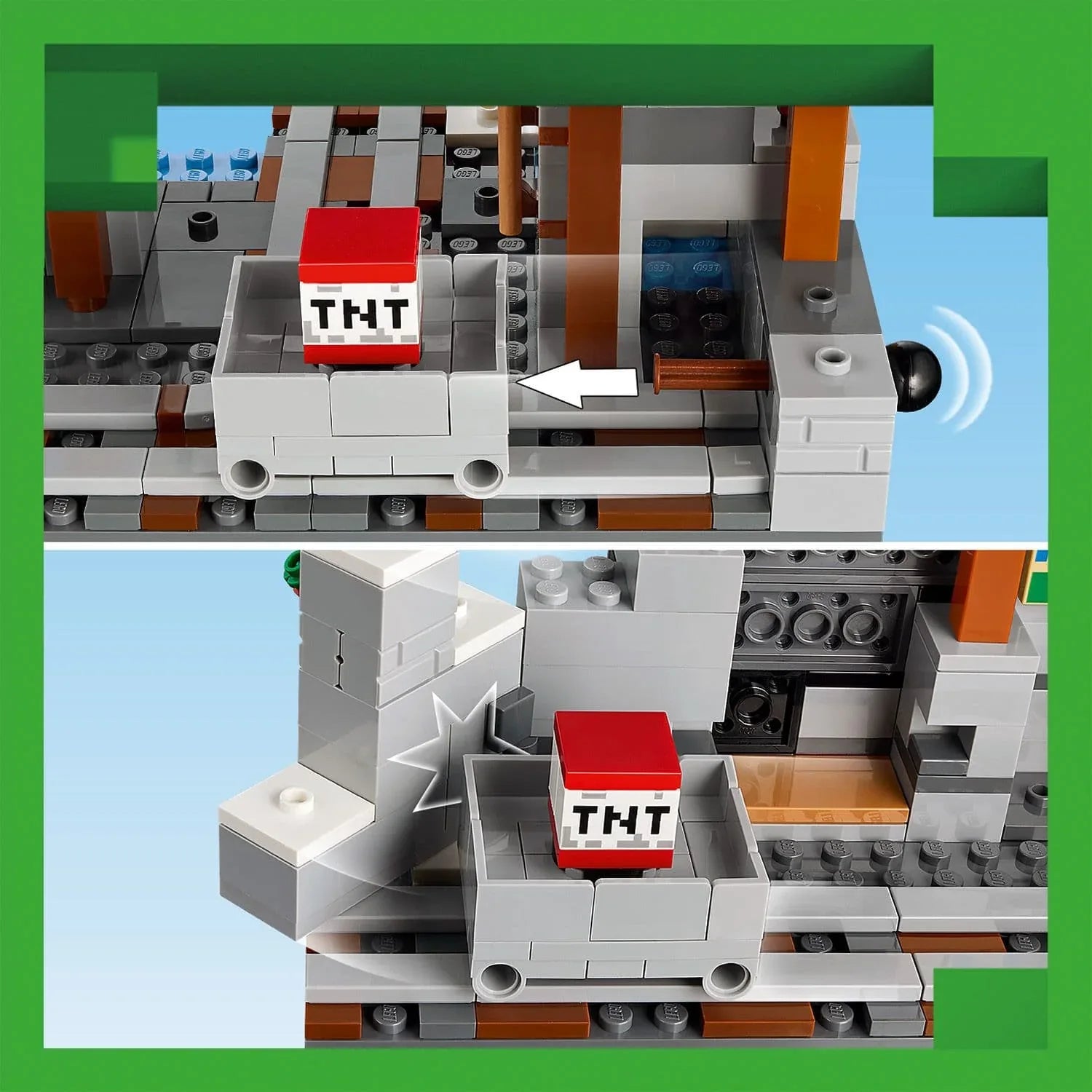 Curious Minds Toys & Games > Toys > Construction Toys > Interlocking Blocks > LEGO > LEGO Minecraft Lego Minecraft 21277 The Pickaxe Mine Buildable Playset for Age 8 & Up