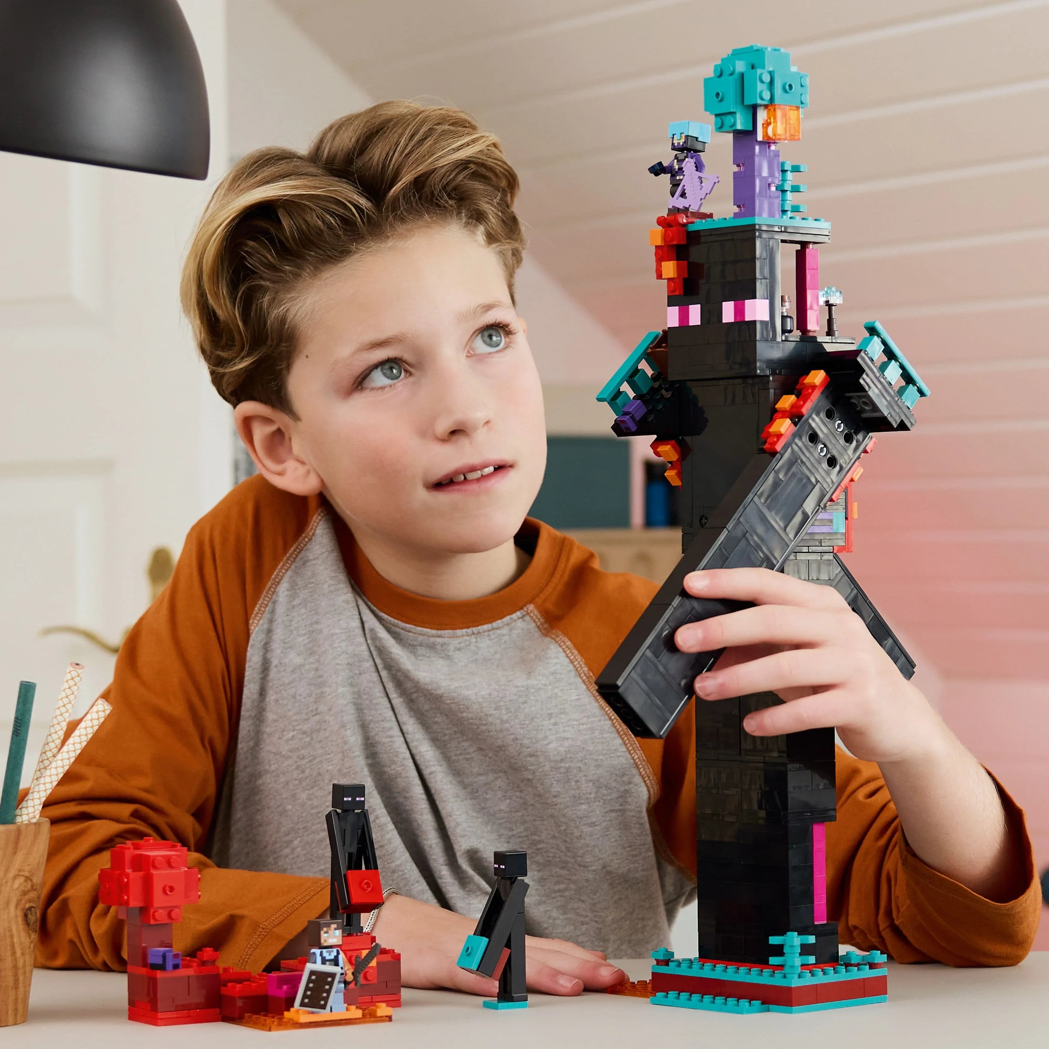 Curious Minds Toys & Games > Toys > Construction Toys > Interlocking Blocks > LEGO > LEGO Minecraft Lego Minecraft 21279 The Enderman Tower Buildable Playset for Ages 9+