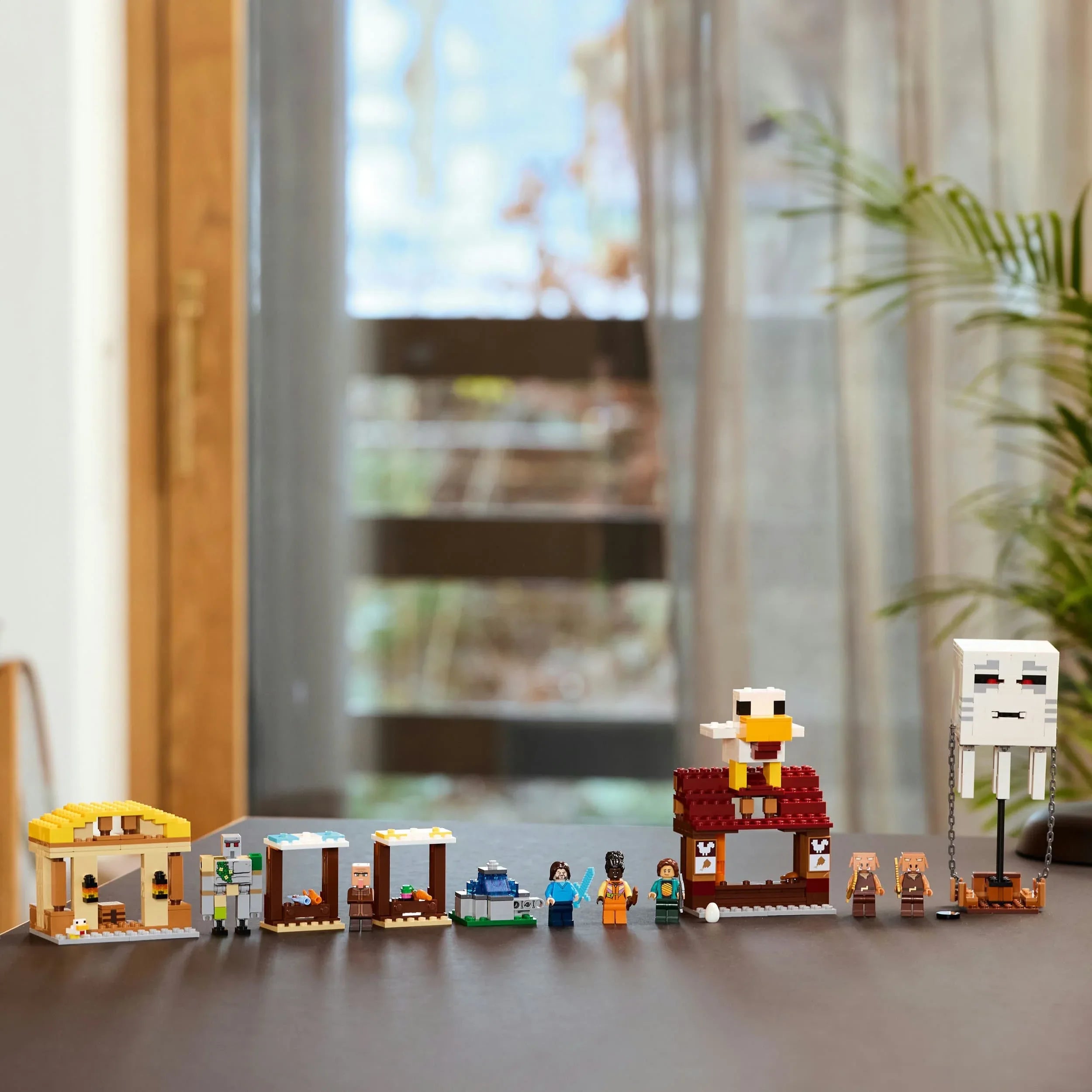 Curious Minds Toys & Games > Toys > Construction Toys > Interlocking Blocks > LEGO > LEGO Minecraft Lego Minecraft Movie 21273 The Ghast Balloon Village Attack Ages 10+