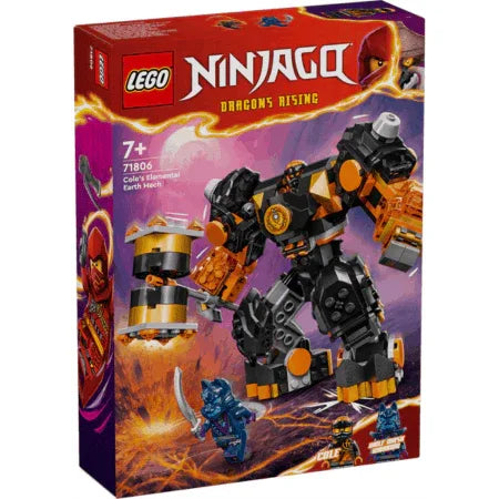 Curious Minds Toys & Games > Toys > Construction Toys > Interlocking Blocks > LEGO > LEGO Ninjago Lego Ninjago 71806 Cole's Elemental Earth Mech Playset for Ages 7 & Up