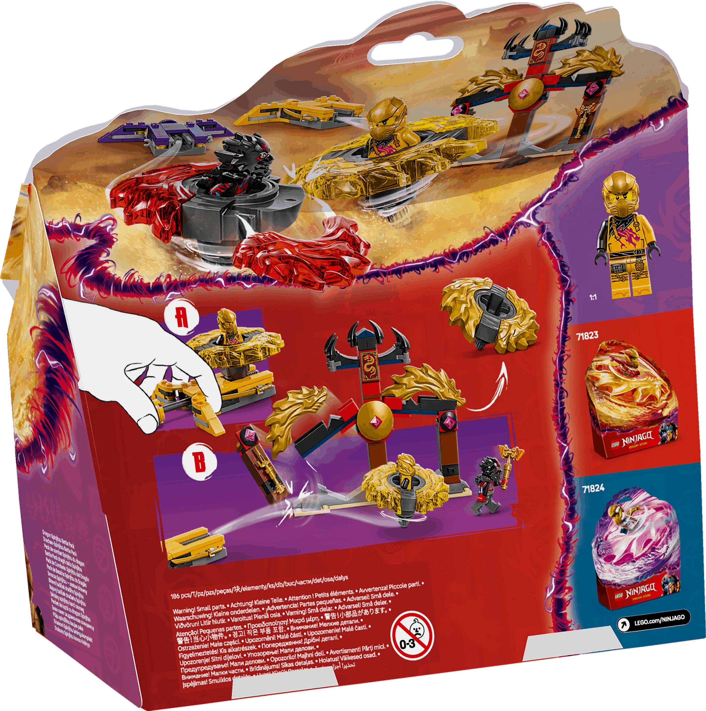 Curious Minds Toys & Games > Toys > Construction Toys > Interlocking Blocks > LEGO > LEGO Ninjago Lego Ninjago 71826 Dragon Spinjitzu Battle Pack Playset for Age 6 & Up