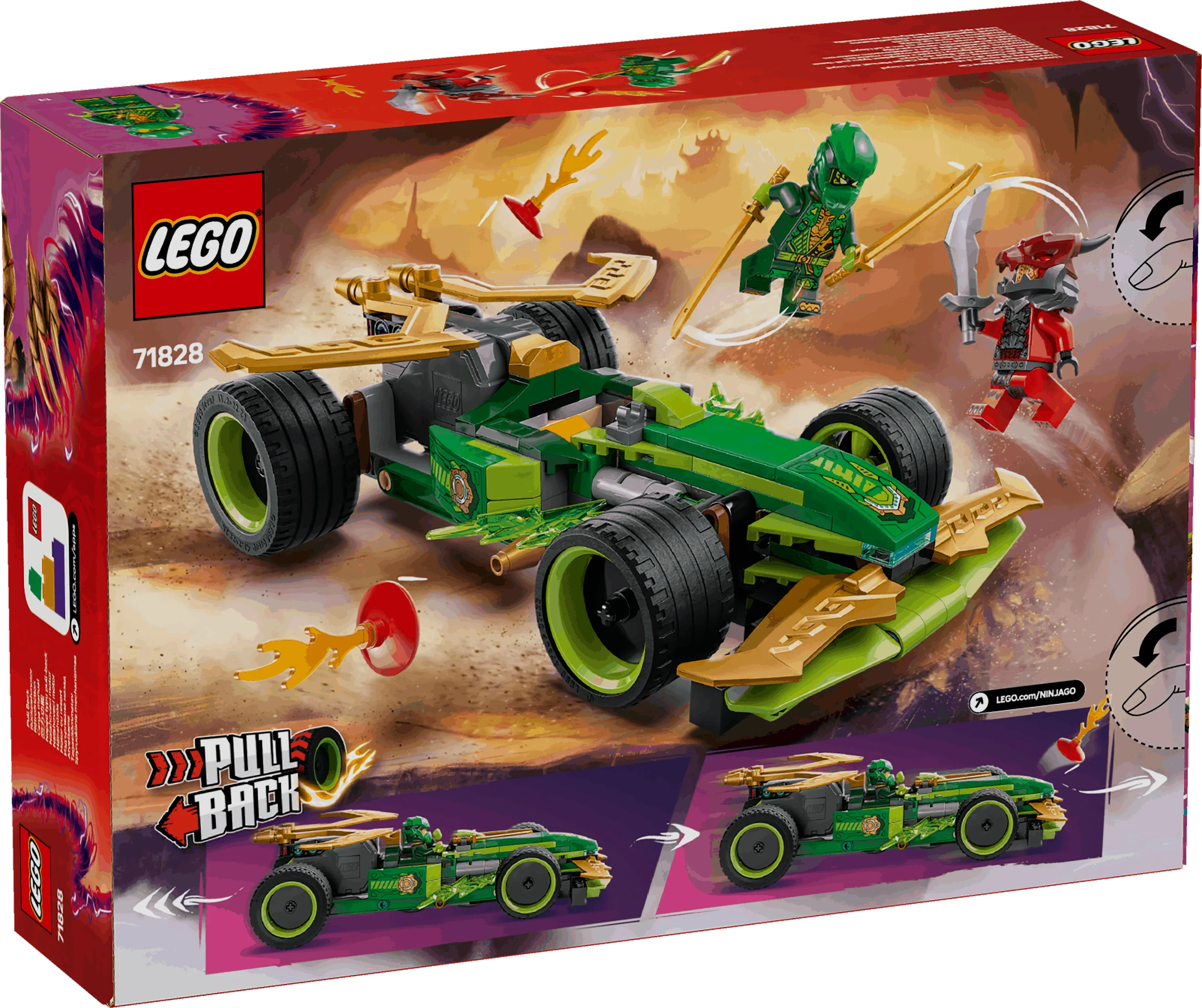 Curious Minds Toys & Games > Toys > Construction Toys > Interlocking Blocks > LEGO > LEGO Ninjago Lego Ninjago 71828 Lloyd's Pull-Back Race Car Playset for Ages 7 & Up