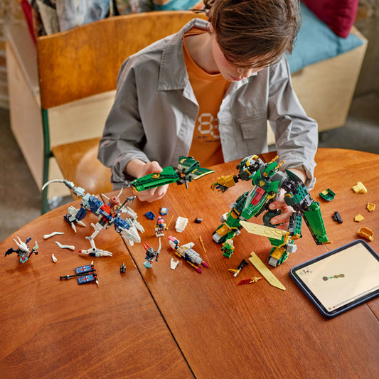 Curious Minds Toys & Games > Toys > Construction Toys > Interlocking Blocks > LEGO > LEGO Ninjago Lego Ninjago 71845 Lloyd’s Jet Mech Buildable Playset for Age 9 and Up