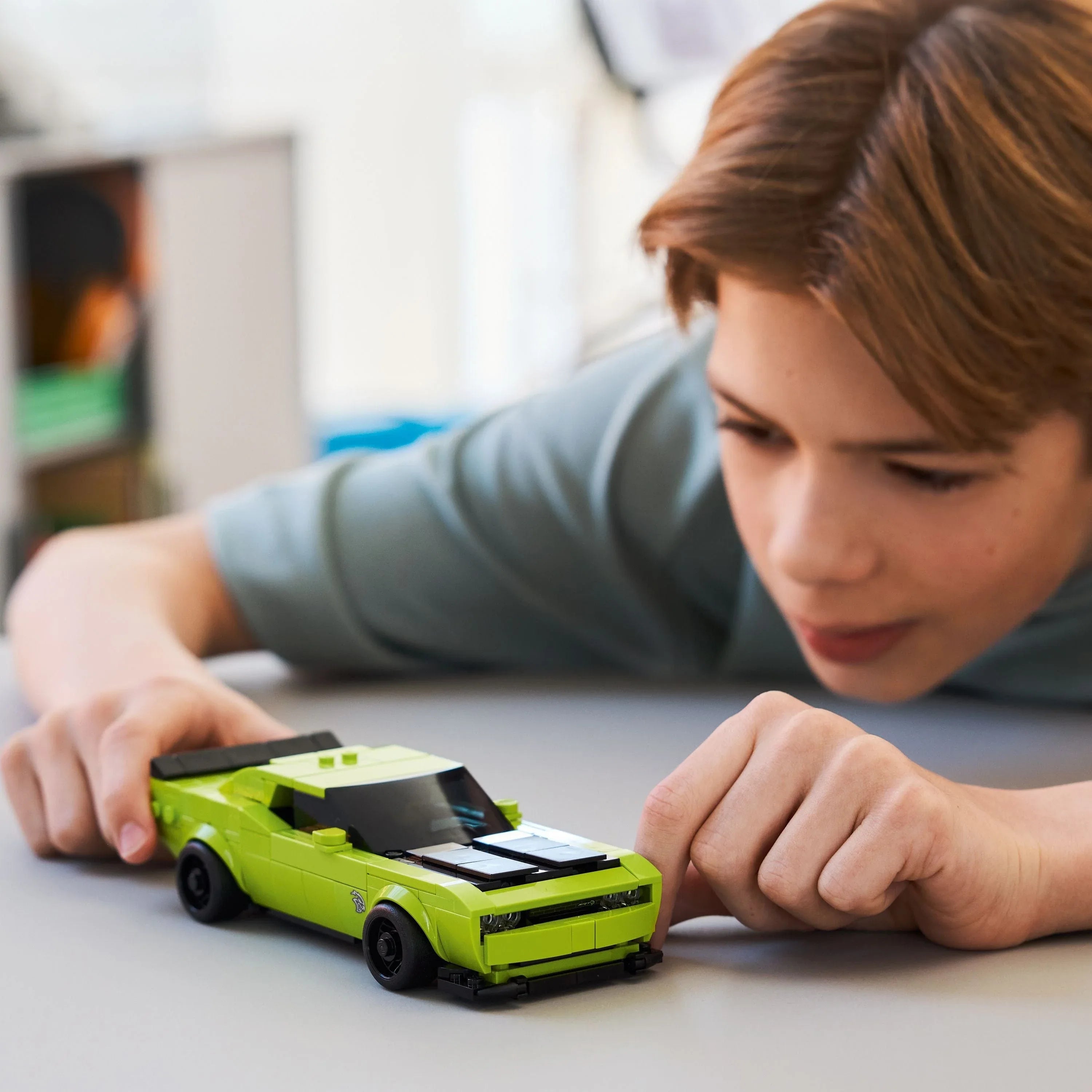 Curious Minds Toys & Games > Toys > Construction Toys > Interlocking Blocks > LEGO > LEGO Speed Champions Lego Speed Champions 77237 Dodge Challenger SRT Hellcat Car for Age 9+