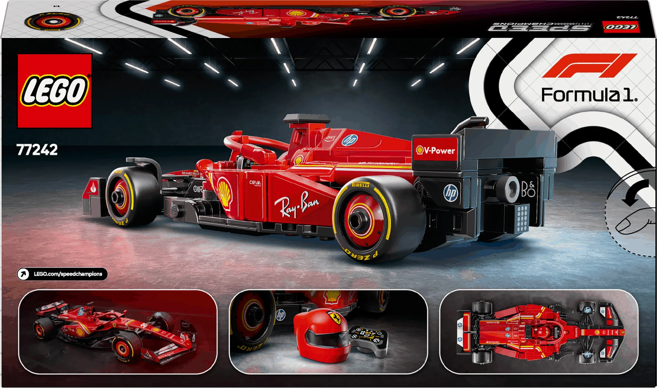 Curious Minds Toys & Games > Toys > Construction Toys > Interlocking Blocks > LEGO > LEGO Speed Champions Lego Speed Champions 77242 Ferrari SF-24 F1 Race Car for Ages 10 & Up