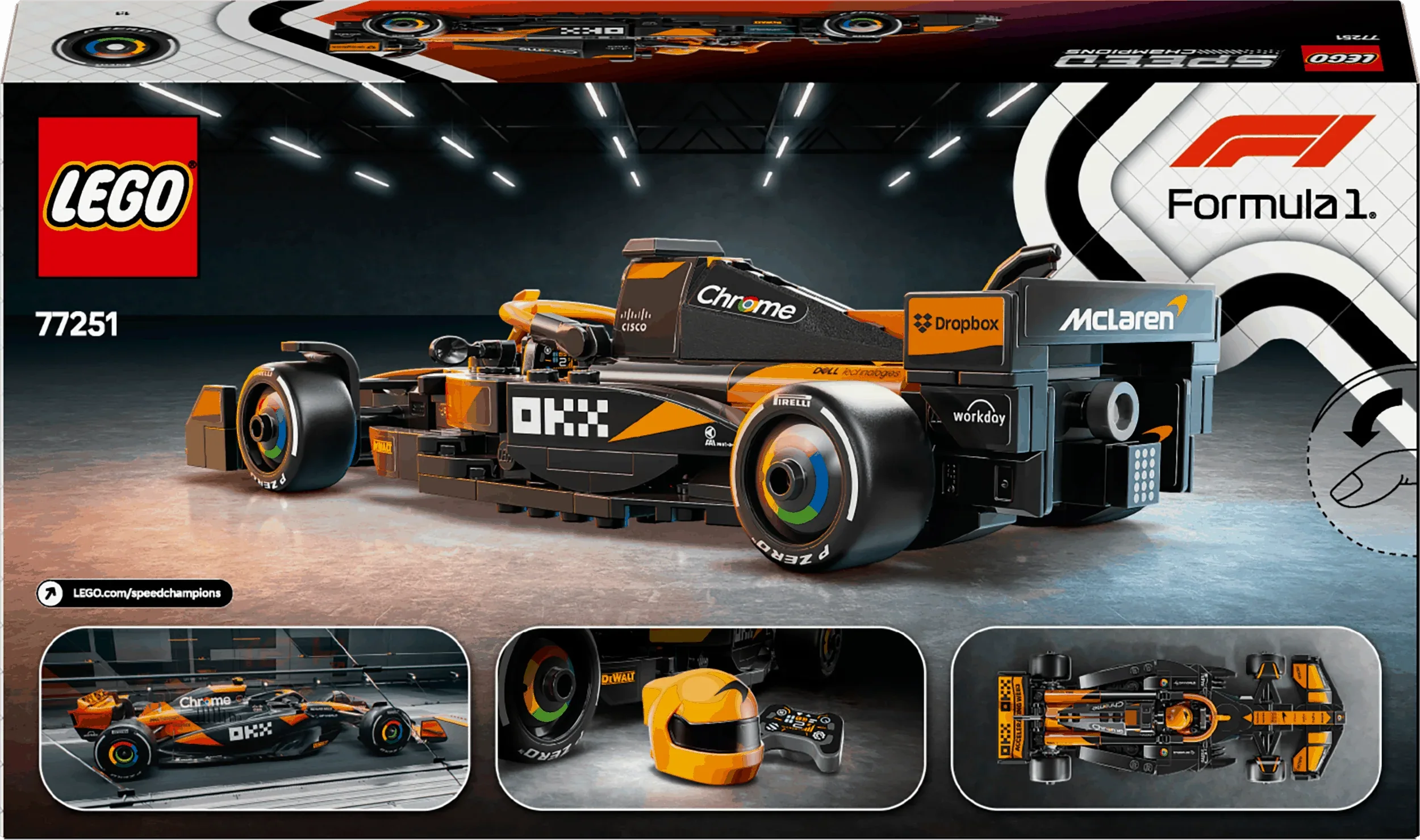 Curious Minds Toys & Games > Toys > Construction Toys > Interlocking Blocks > LEGO > LEGO Speed Champions Lego Speed Champions 77251 McLaren F1 Team MCL38 Race Car for Ages 10+
