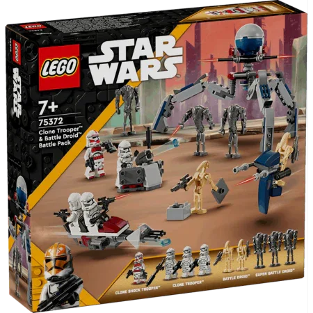 Curious Minds Toys & Games > Toys > Construction Toys > Interlocking Blocks > LEGO > LEGO Star Wars Lego Star Wars 75372 Clone Trooper & Battle Droid Battle Pack Ages 7+