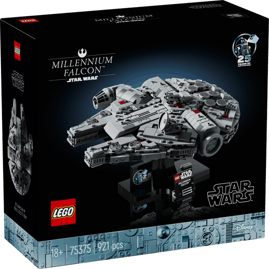 Curious Minds Toys & Games > Toys > Construction Toys > Interlocking Blocks > LEGO > LEGO Star Wars Lego Star Wars 75375 Millennium Falcon 25th Anniversary Set Ages 18+