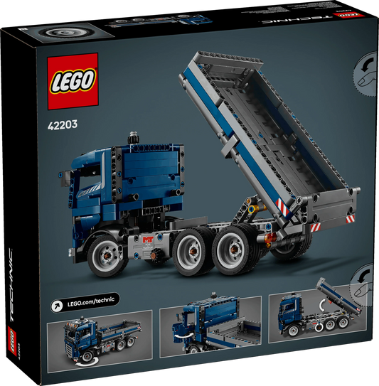 Curious Minds Toys & Games > Toys > Construction Toys > Interlocking Blocks > LEGO > LEGO Technic Lego Technic 42203 Tipping Dump Truck Toy Model Set for Ages 9 and Up