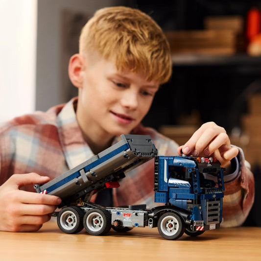 Curious Minds Toys & Games > Toys > Construction Toys > Interlocking Blocks > LEGO > LEGO Technic Lego Technic 42203 Tipping Dump Truck Toy Model Set for Ages 9 and Up