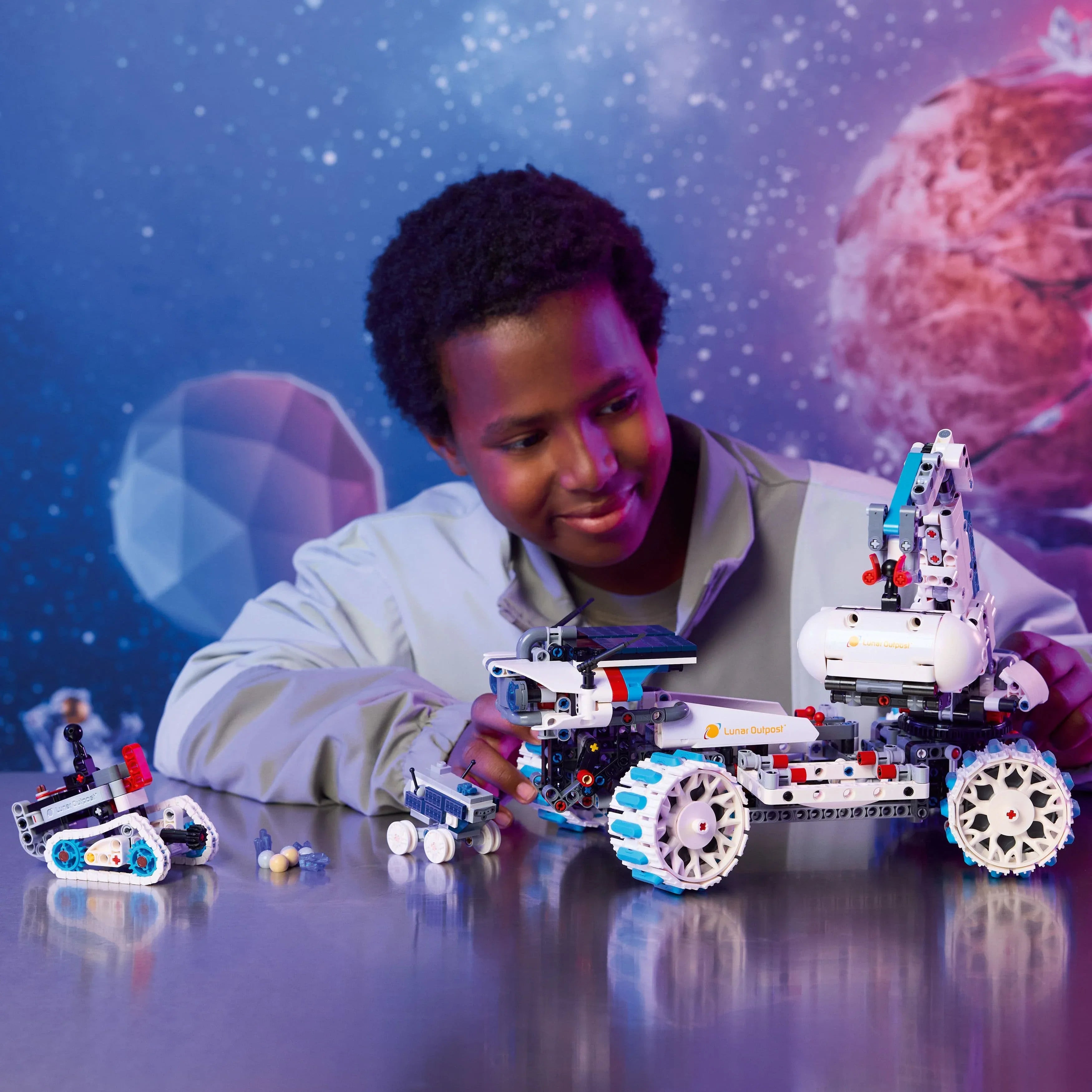 Curious Minds Toys & Games > Toys > Construction Toys > Interlocking Blocks > LEGO > LEGO Technic Lego Technic 42211 Lunar Outpost Moon Rover Space Vehicle for Ages 10+