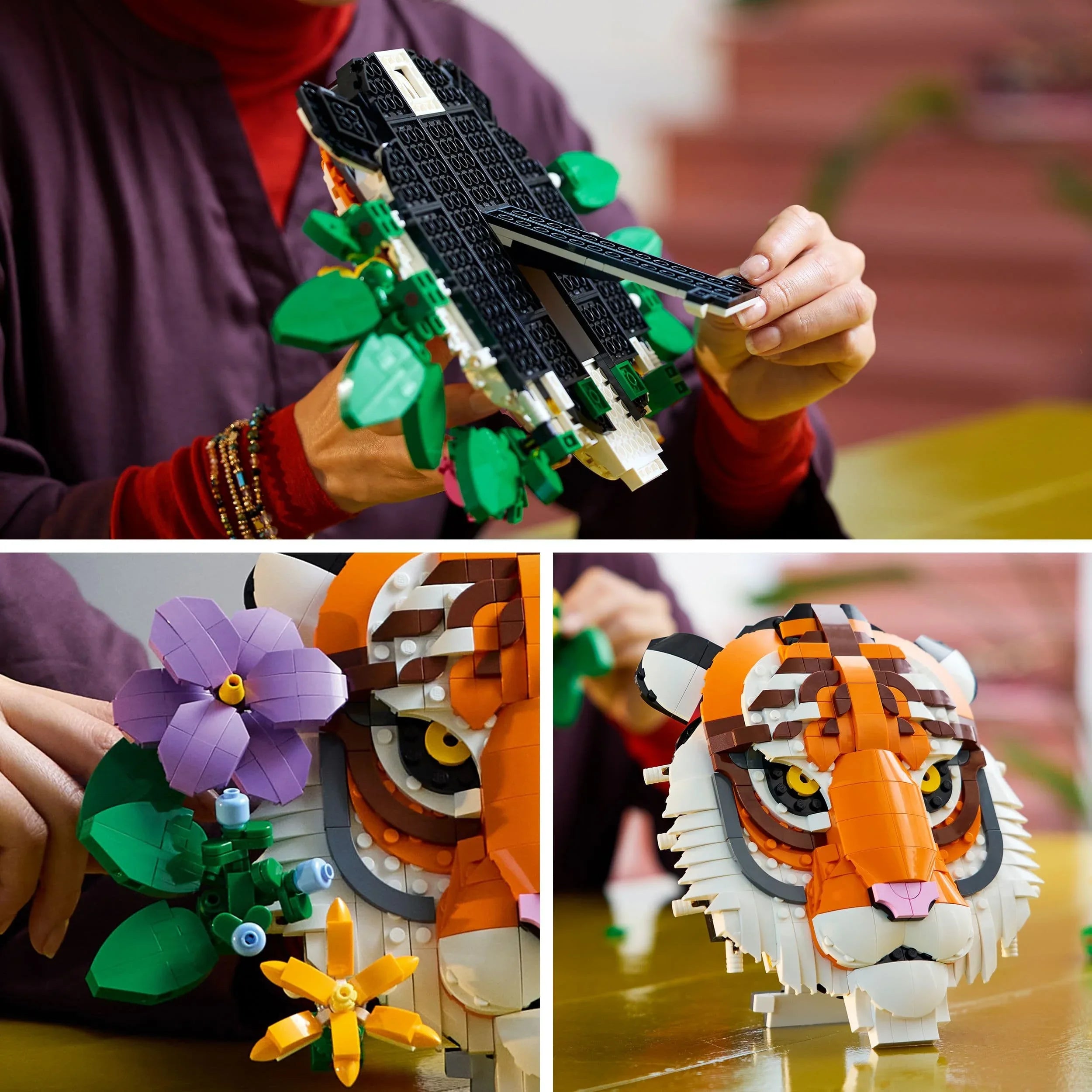 Curious Minds Toys & Games > Toys > Construction Toys > Interlocking Blocks > LEGO > Other LEGO Sets Lego Art 31217 The Fauna Collection - Tiger 3D Wall Art for Ages 18+