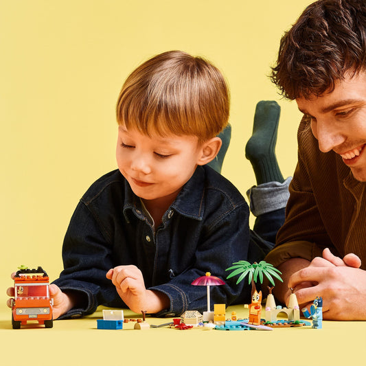 Curious Minds Toys & Games > Toys > Construction Toys > Interlocking Blocks > LEGO > Other LEGO Sets Lego Bluey 11202 Bluey's Beach & Family Car Trip for Children Ages 4+