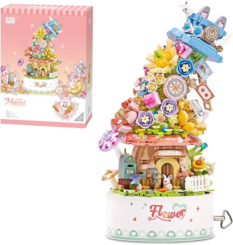 LOZ Music Box Mushroom Blossom Flowers 1954 6932691919542