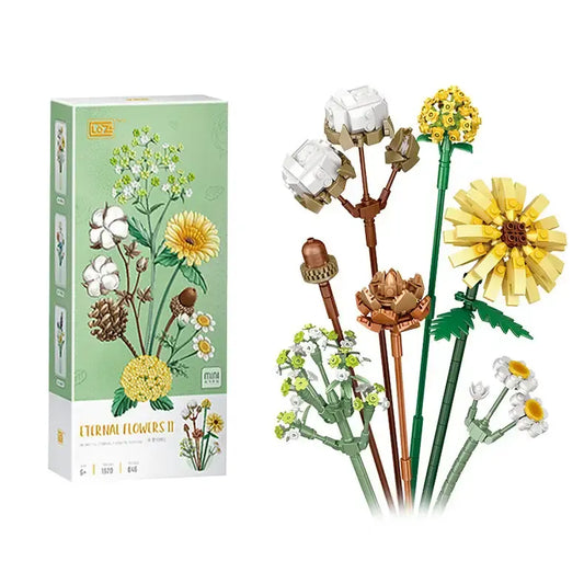 LOZ Cotton Pine Nut Crysanthemum Bouquet 1670 6932691916701