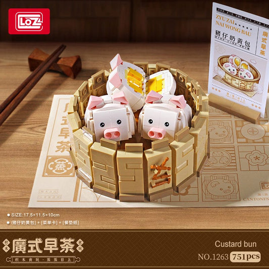 LOZ Steamed Stuffed Pork With Milk York (piggy custard bun) 1263 6932691912635