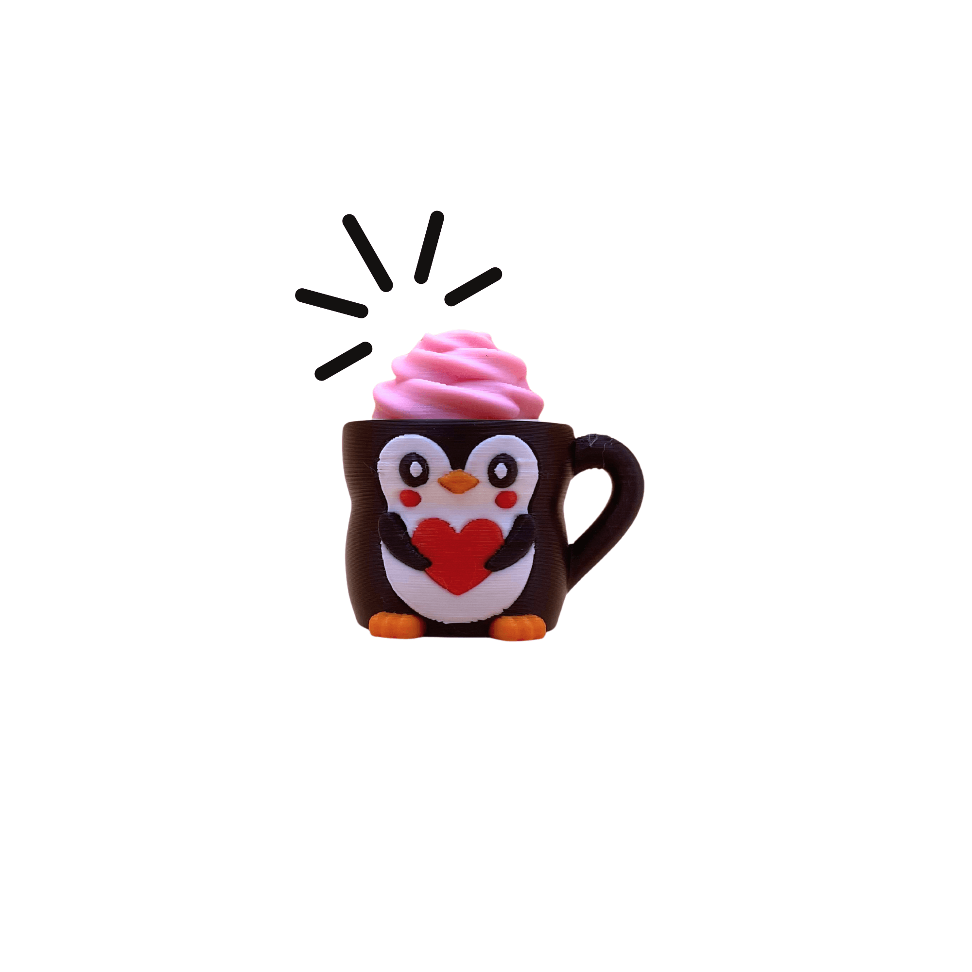 Dans Fidget Foundry Fidget Toy Loud Click / Pink Penguin Mug Clicker